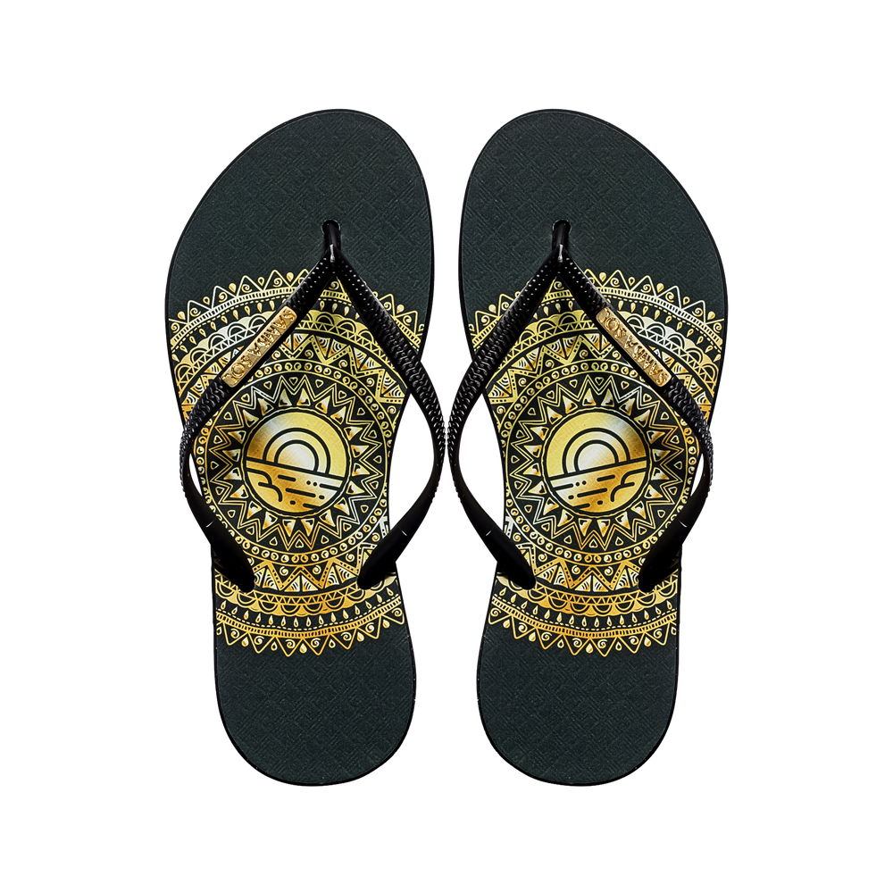 medallion flip flops