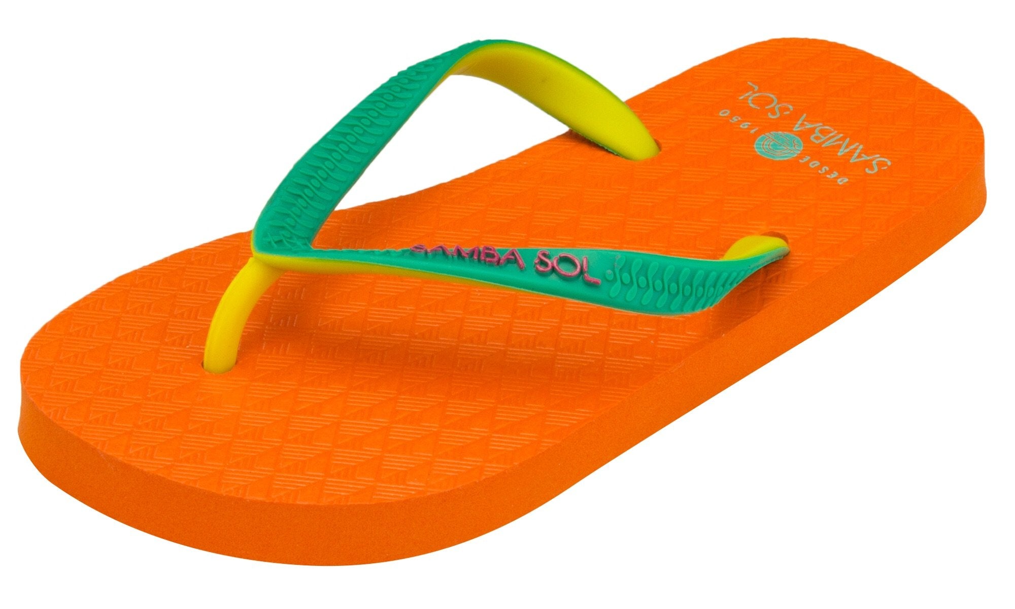 Samba Sol Kid's Beach Collection Orange Flip Flops | Samba Sol