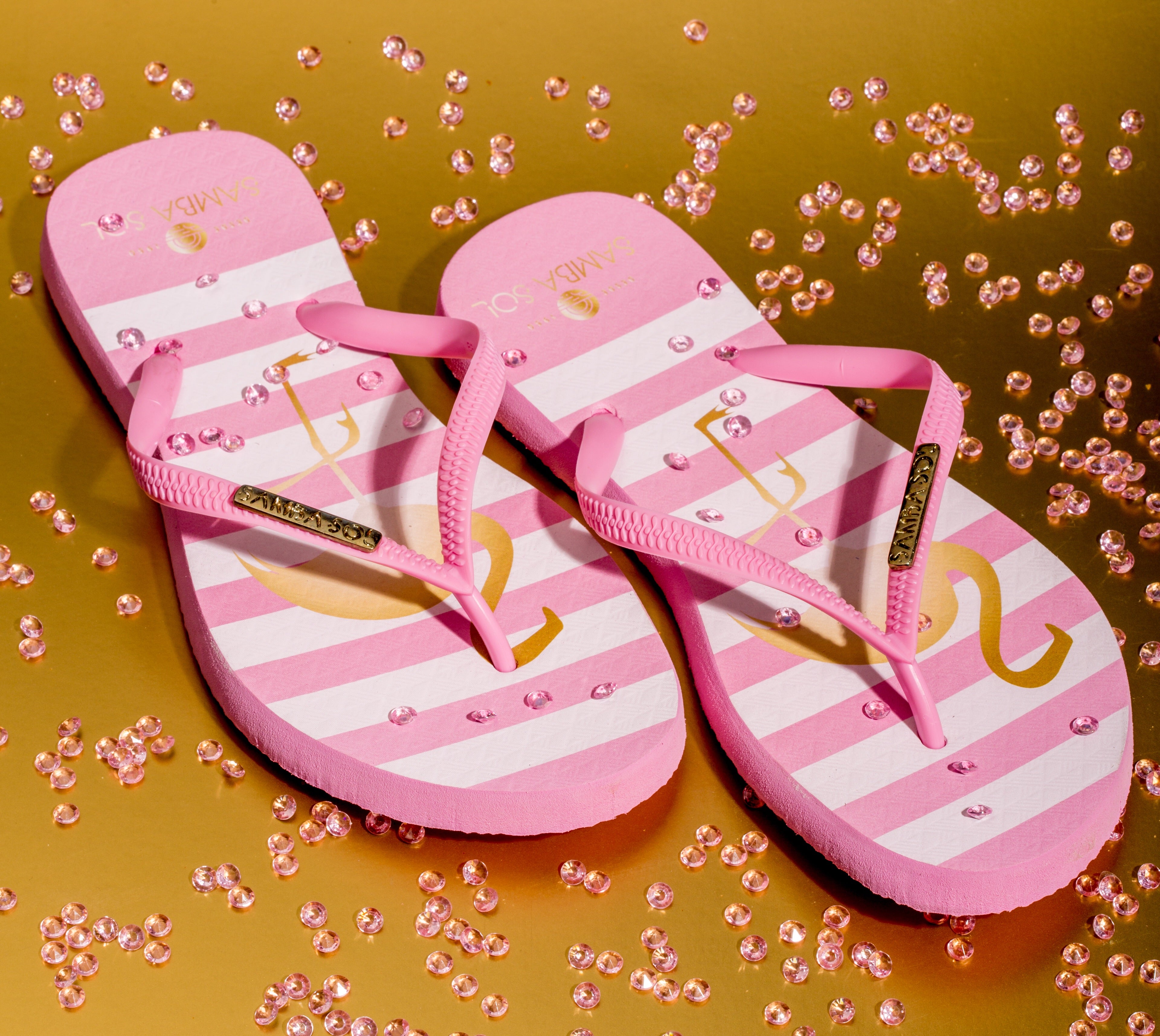 Samba Sol Women's Fashion Collection Flip Flops - Flamingo