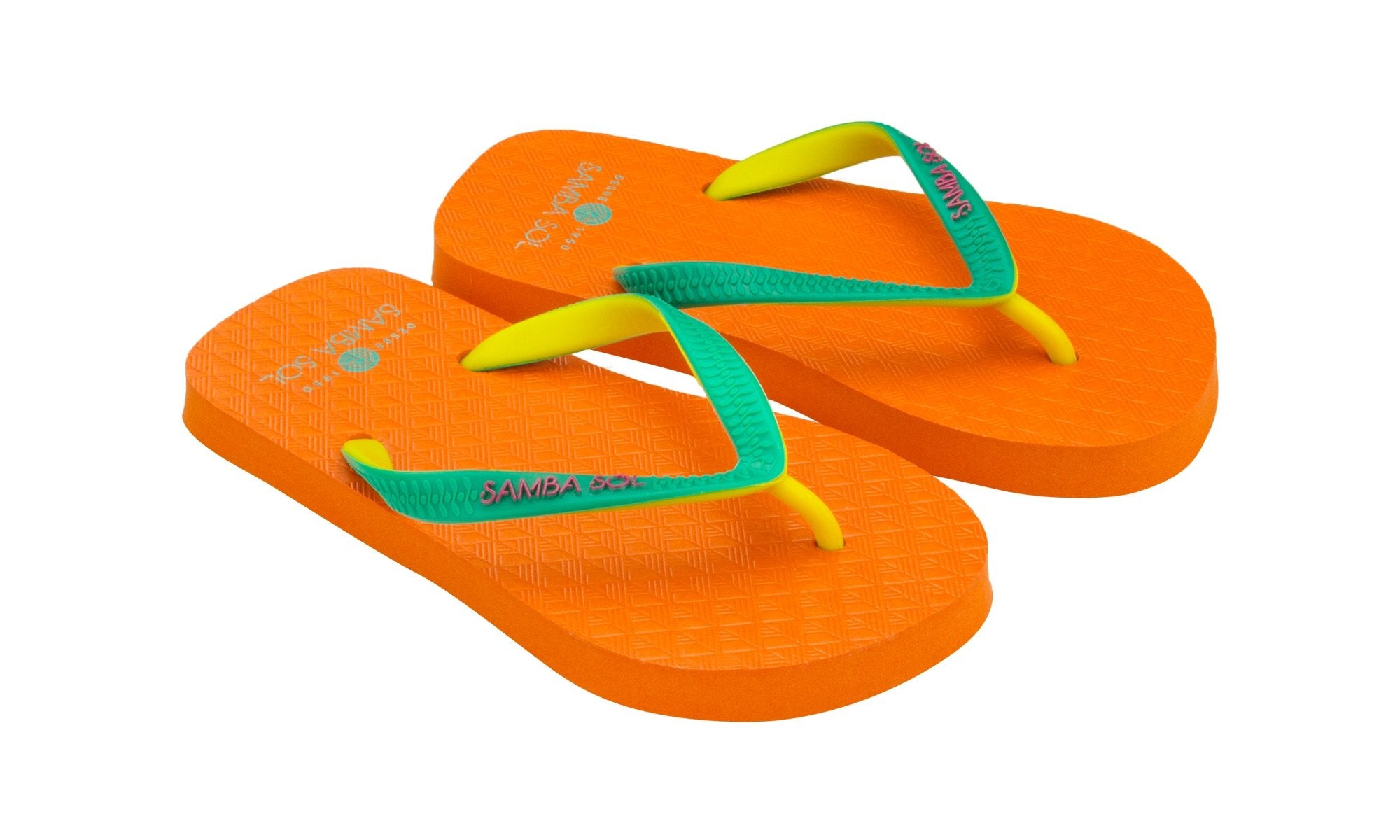 Samba Sol Kid's Beach Collection Orange Flip Flops | Samba Sol