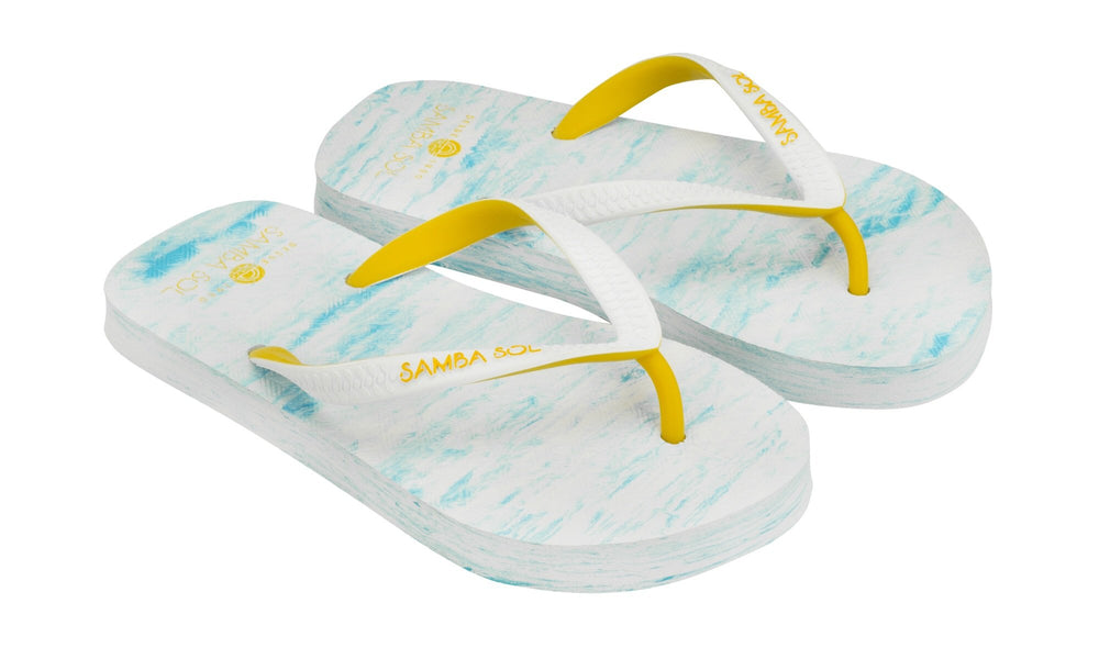 light blue flip flops