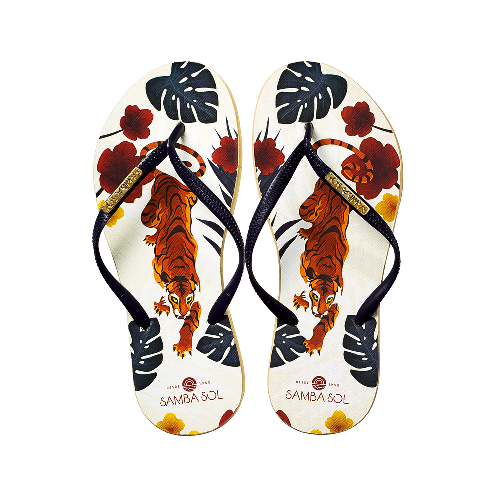 tiger flip flops