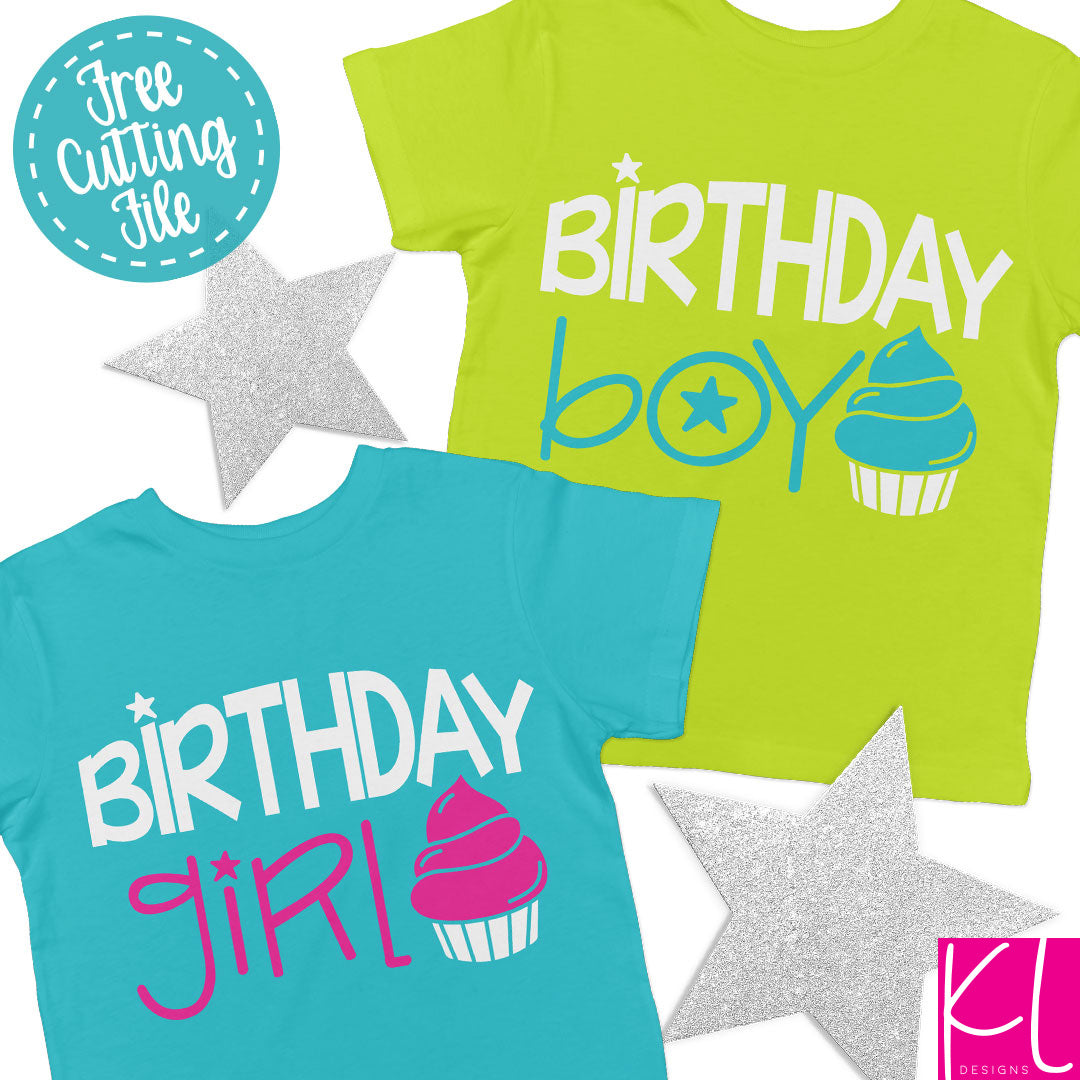 Download Free Birthday Boy & Girl SVG Set | Kelly Lollar Designs