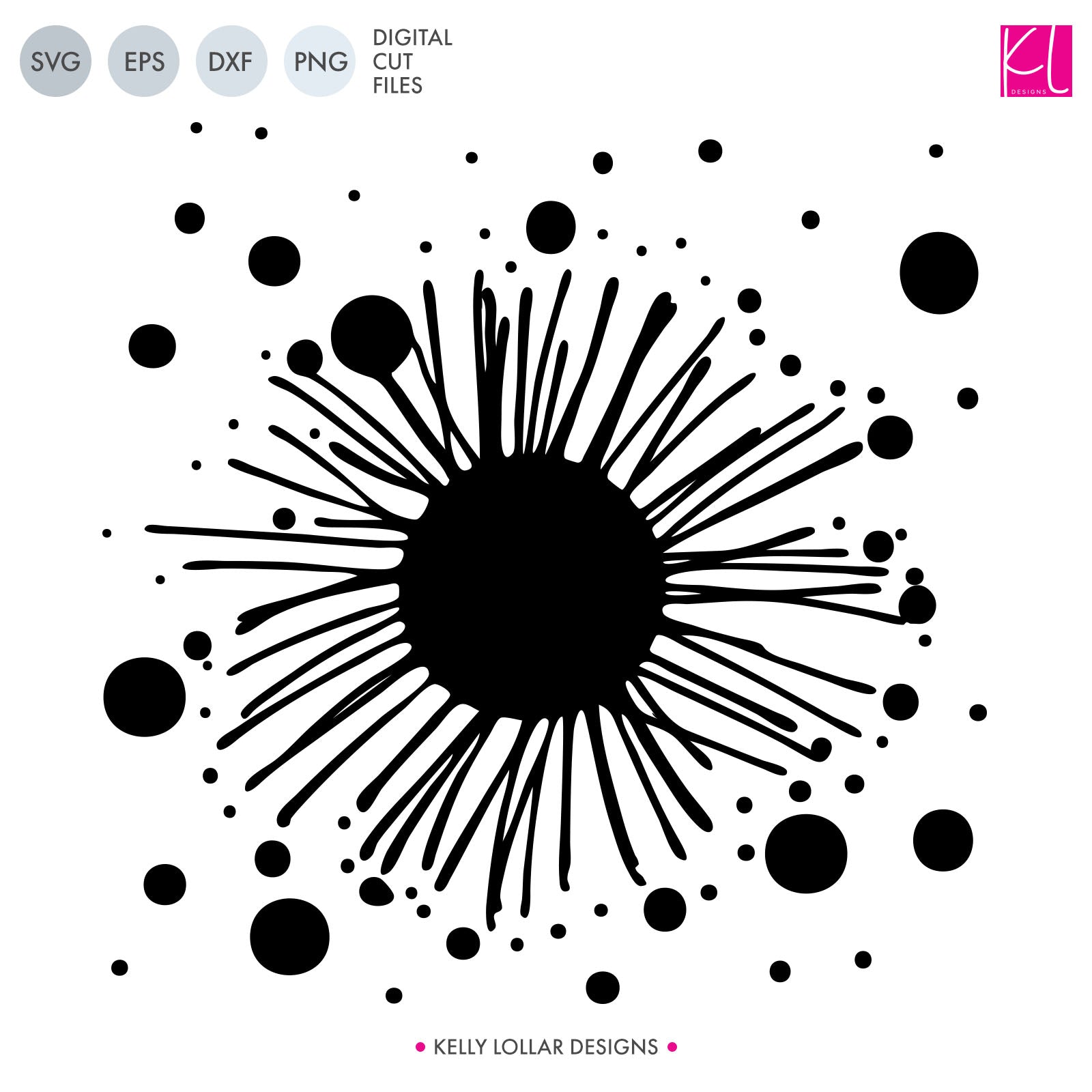 Download Free Dots Lines Doodle Flower Svg Cut Files Kelly Lollar Designs