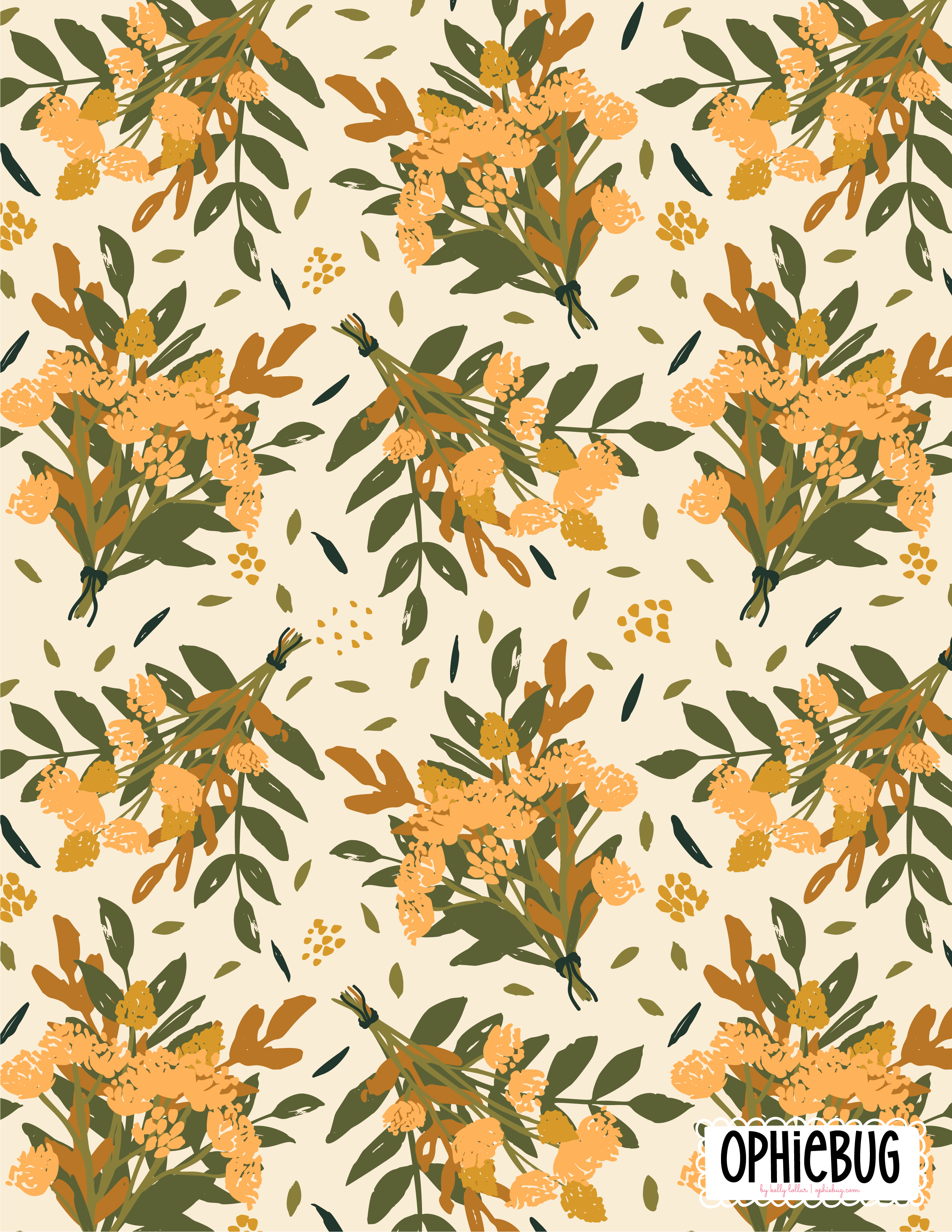 Backyard Bouquet Golden Pattern