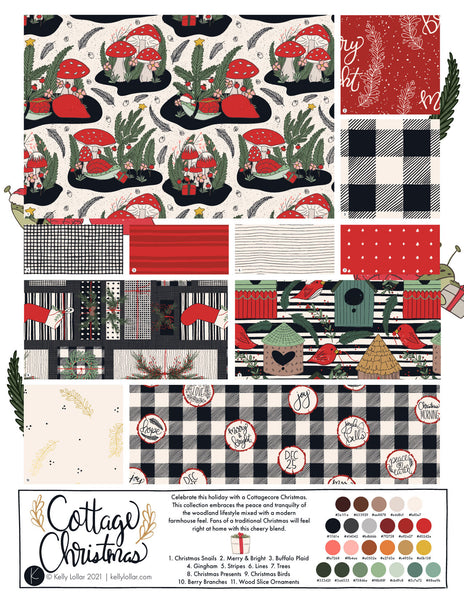 Cottage Christmas Collection in Black by Kelly Lollar 