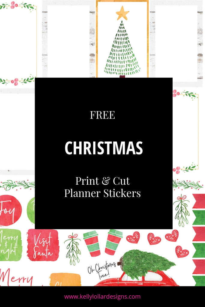 Christmas Planner Sticker Sheet | SVG PNG PDF Print and Cut Files