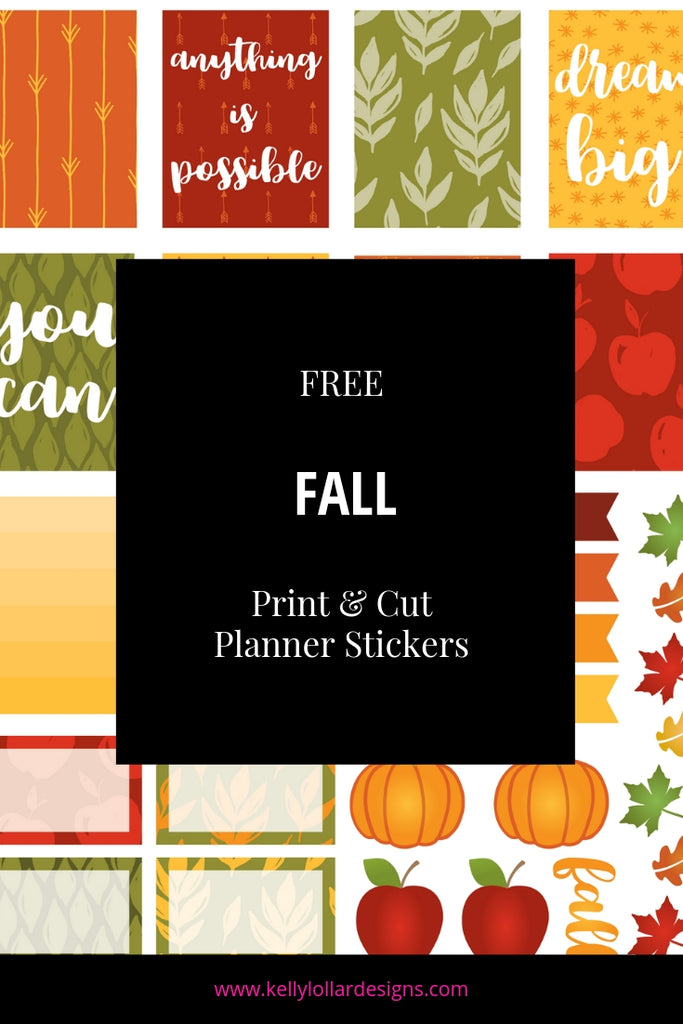 Free Fall Print & Cut Stickers
