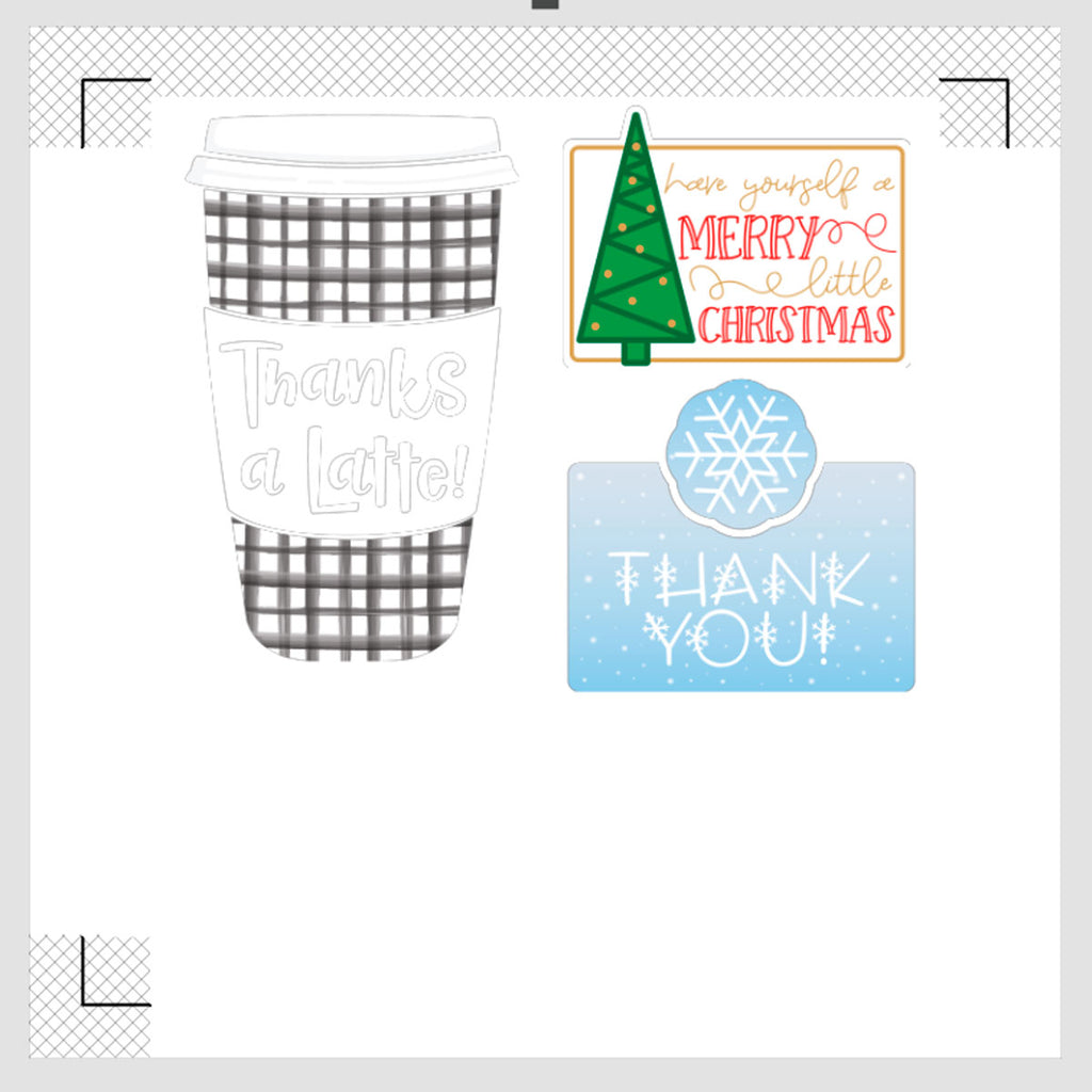 Holiday Gift Card Holder print and cut layers in Silhouette Studio