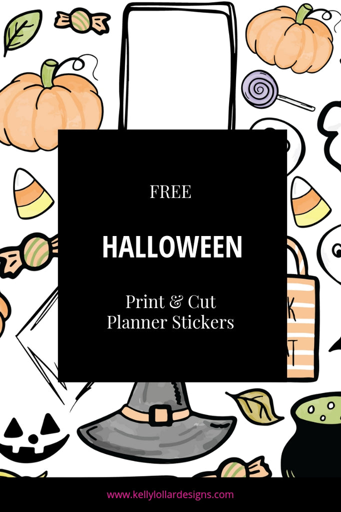Halloween Planner Sticker Sheet | SVG PNG PDF Print and Cut Files