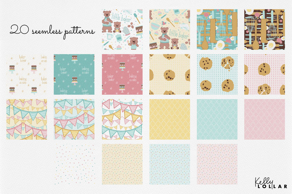 Little Baker Bear Collection Patterns by Kelly Lollar