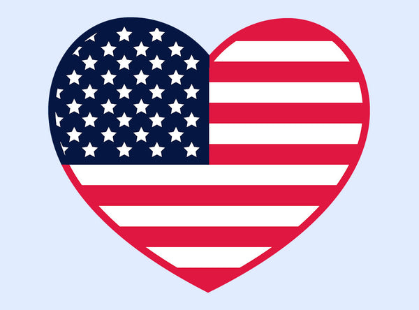 Download Labor Day Flag Heart Free SVG Files | Kelly Lollar Designs