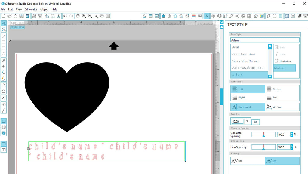 Silhouette Studio Tutorial Placing Text On A Curved Path Kelly