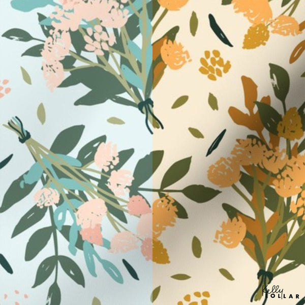 Backyard Bouquet Collection by Kelly Lollar on Spoonflower