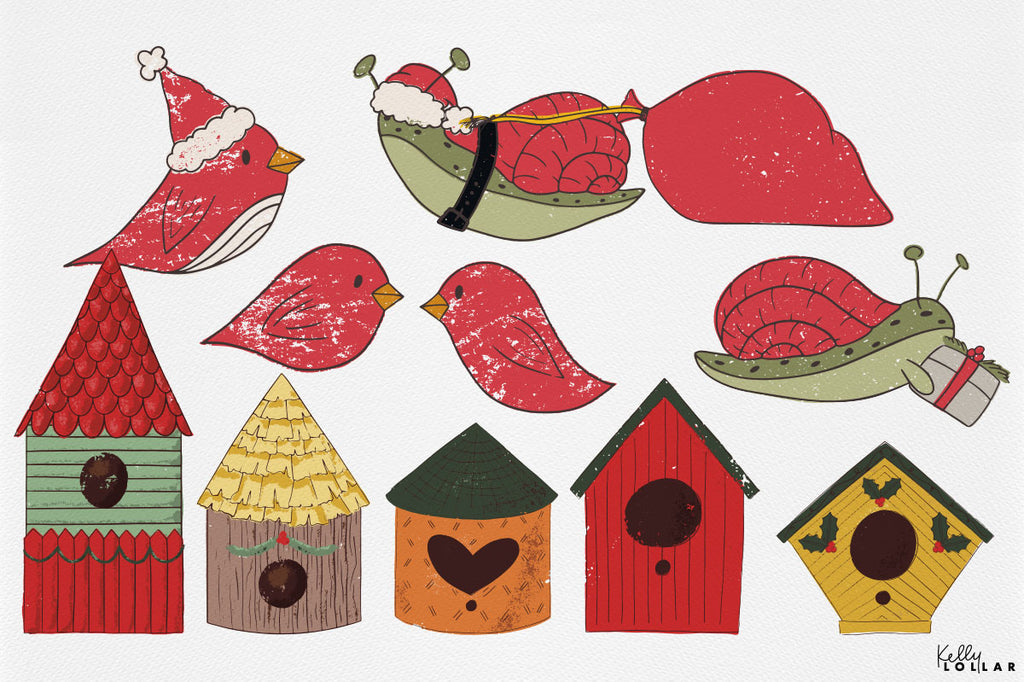 Cottage Christmas Collection Characters by Kelly Lollar 