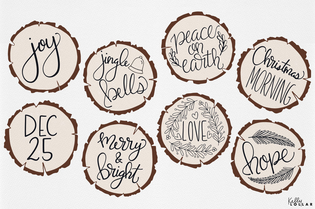 Cottage Christmas Collection Ornaments by Kelly Lollar 