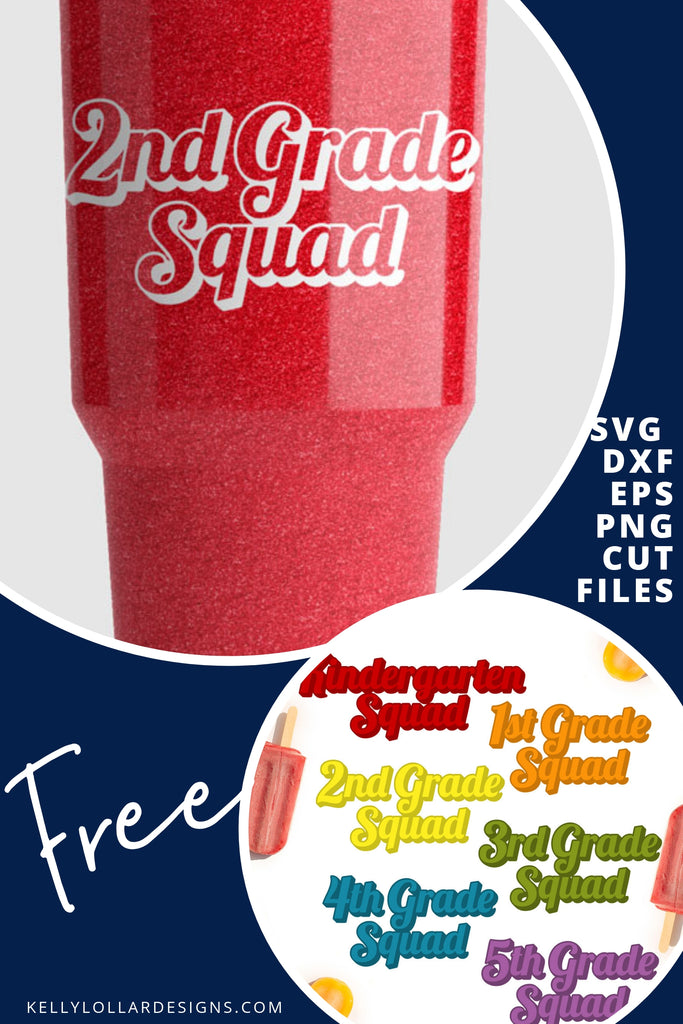 Freebie Friday Back To School Squad Svg Pack Kelly Lollar Designs