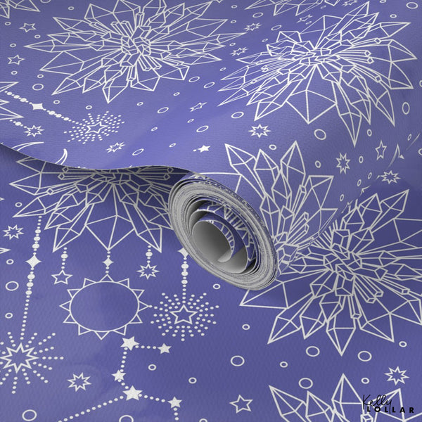 Interstellar Zodiac Surface Pattern in Very Peri by Kelly Lollar on Spoonflower 