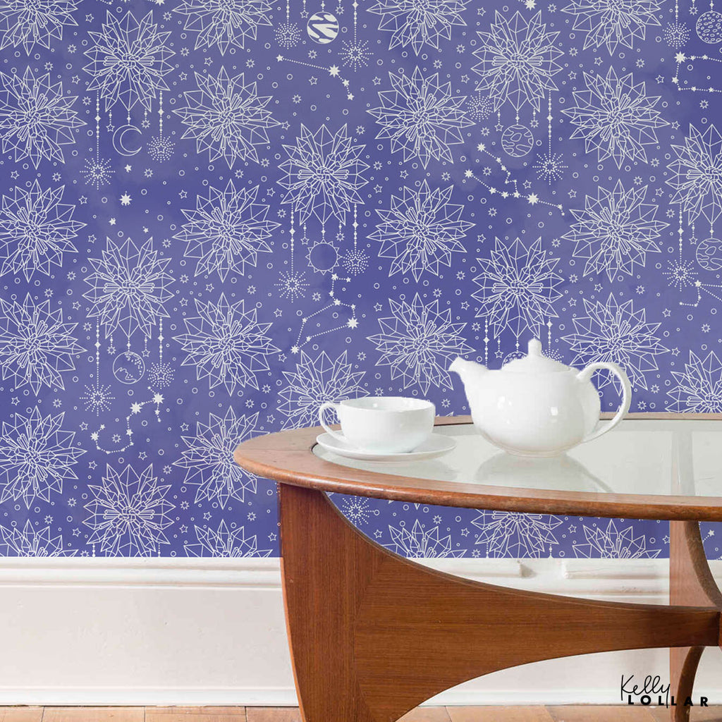 Sample Wallpaper Using the Interstellar Zodiac Surface Pattern in Very Peri by Kelly Lollar