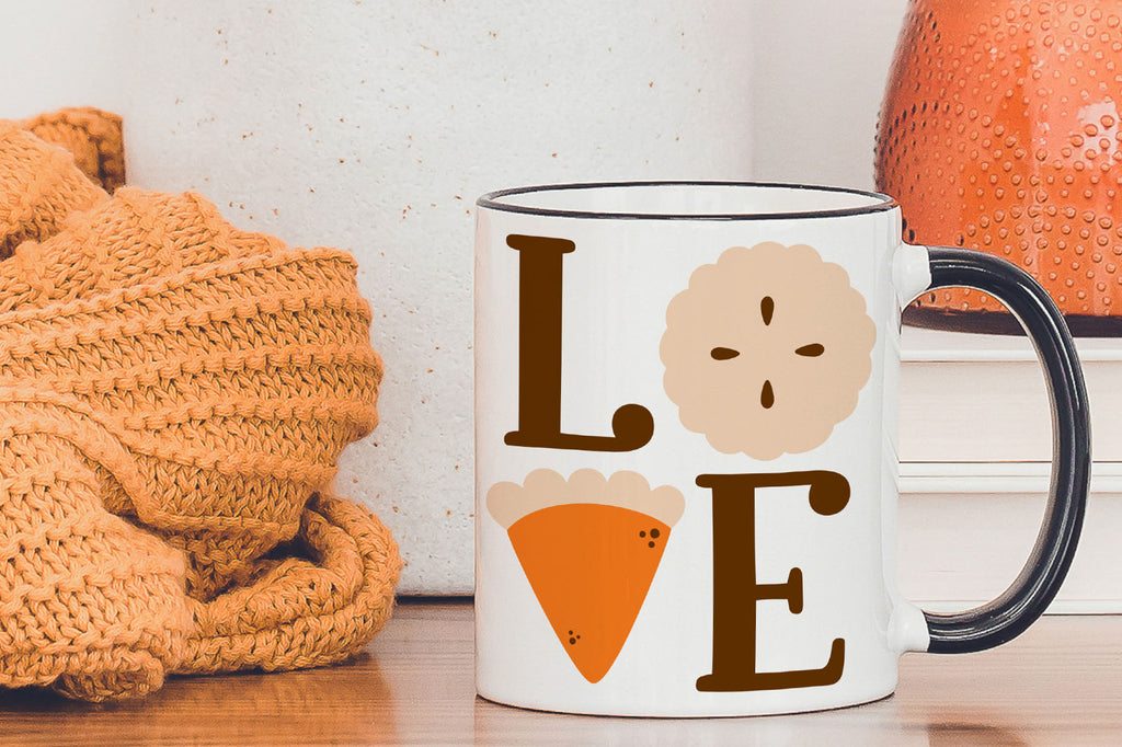 Sample Mug | Pie Love Thanksgiving SVG DXF EPS PNG Cut Files | Free for Personal Use