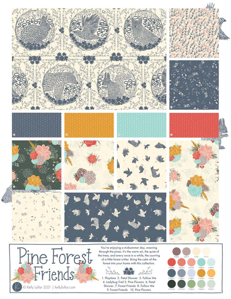 Pine Forest Friends Collection in Grey by Kelly Lollar 
