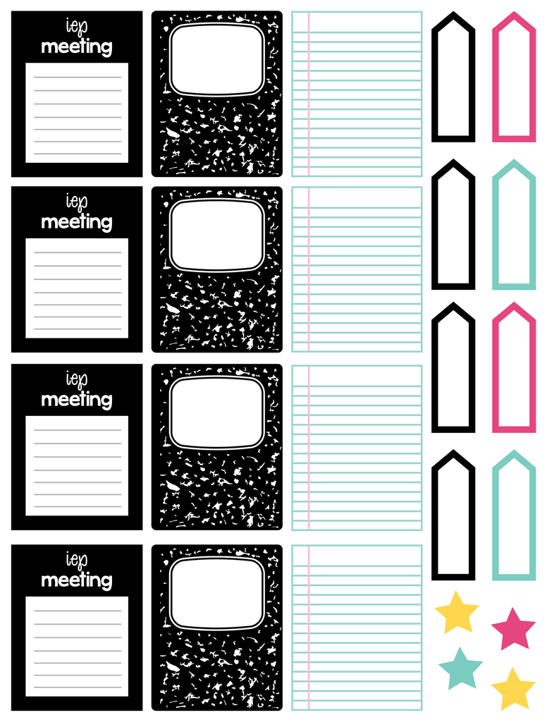 Teacher Planner Stickers – Free Printable! - Cute Freebies For You