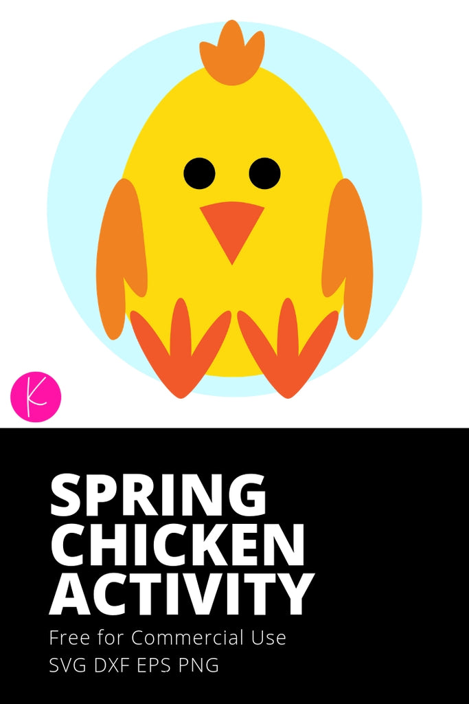 Spring Chicken Craft Activity | SVG DXF EPS PNG Cut Files