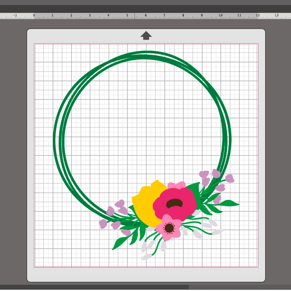Freebie Friday | Spring Wreath Monogram Frame Cut File | SVG DXF EPS PNG
