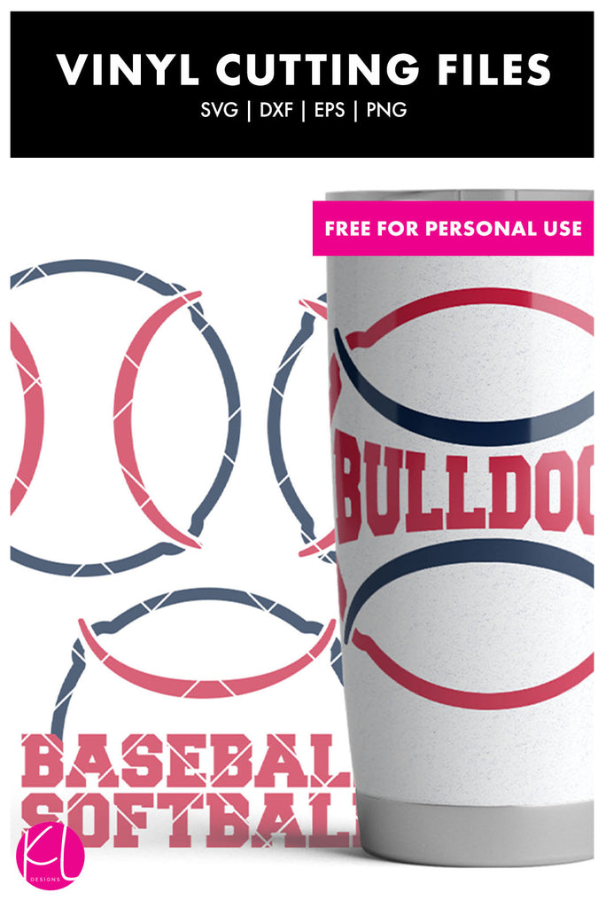 Team Baseball or Softball SVG DXF EPS PNG Cut Files | Free for Personal Use