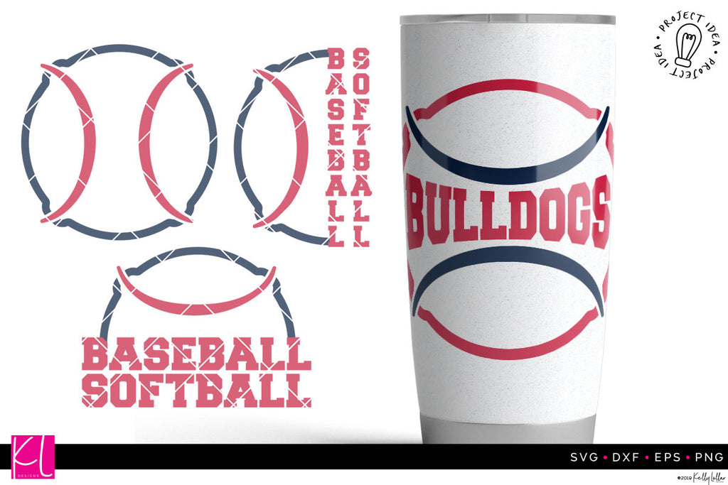 Team Baseball and Softball Cut File Set | SVG DXF EPS PNG