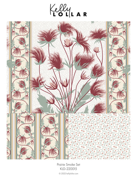 Prairie Smoke Flower Surface Pattern Set Sheet by Kelly Lollar