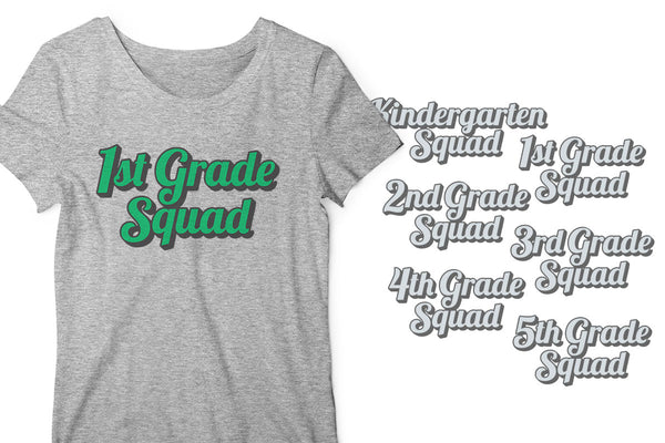 Elementary School Class Squad SVG Designs