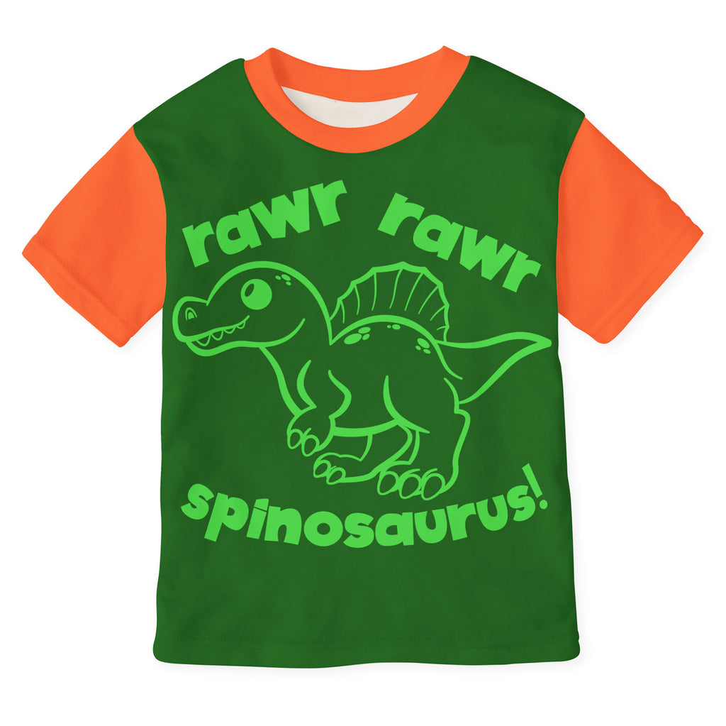 Rawr Rawr Spinosaurus svg cut file on a pajama top