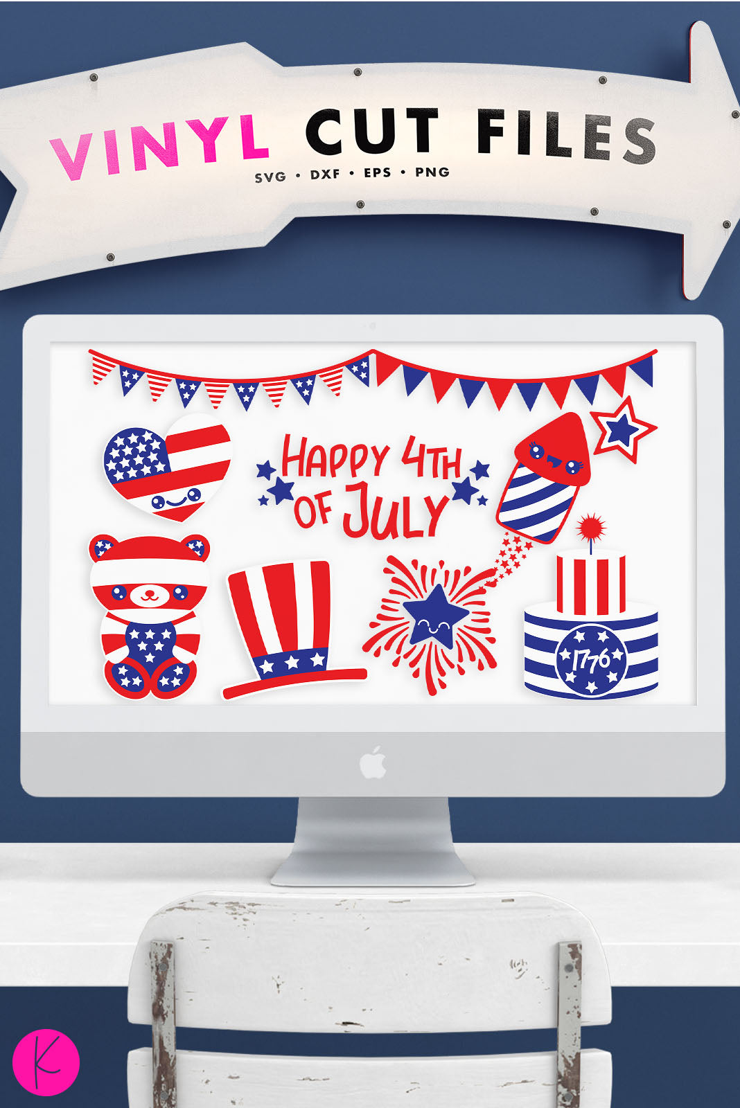 Download 4th of July Character SVG Pack | Kelly Lollar Designs