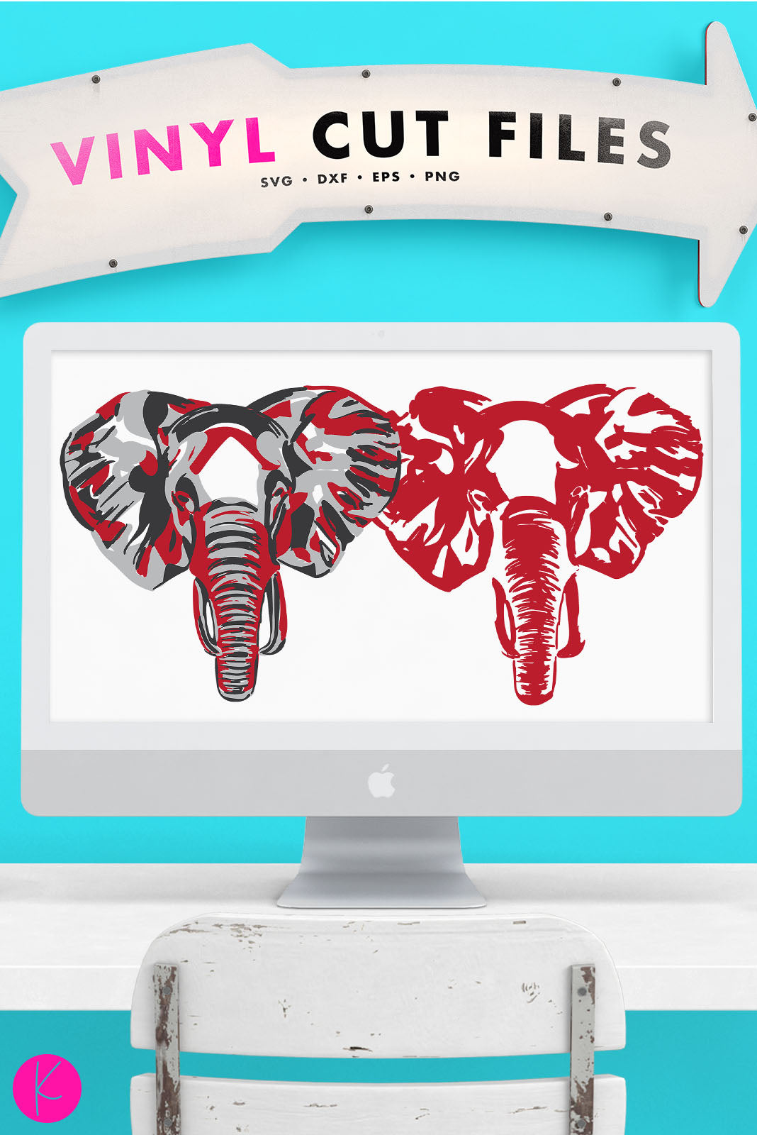 Download Abstract Painting Style Elephant Svg File Kelly Lollar Designs