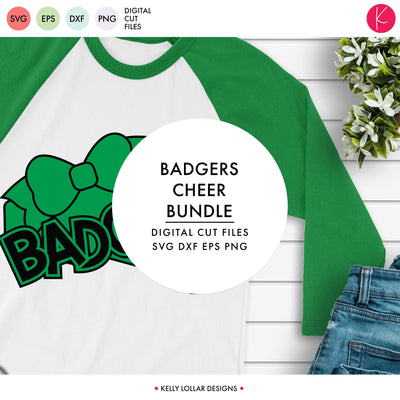 Download Badgers Cheer Bundle | SVG DXF EPS PNG Cut Files - Kelly ...