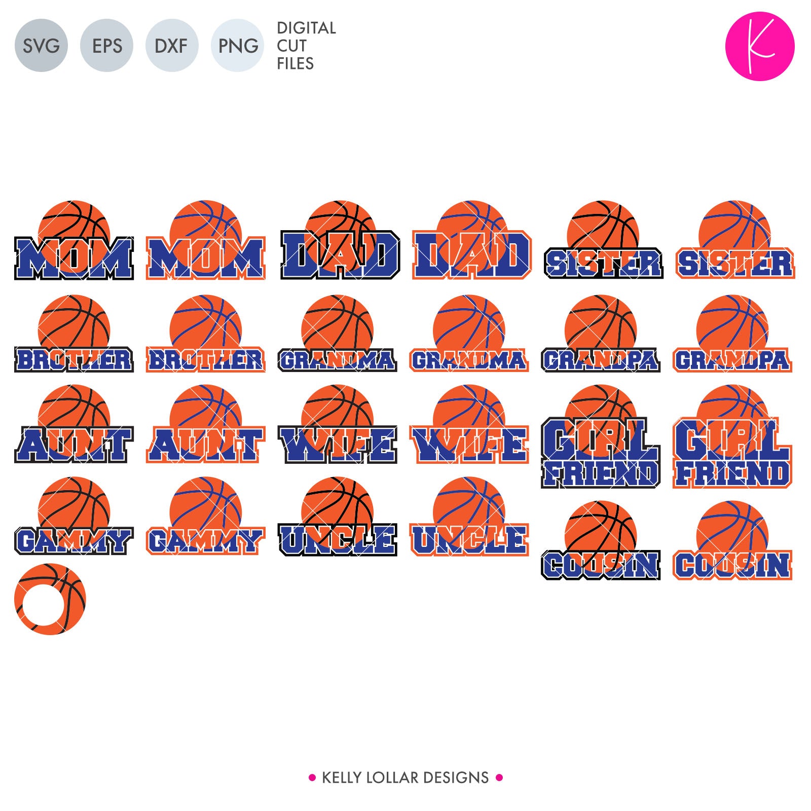 Basketball Family Svg Bundle And Individual Files Kelly Lollar Designs