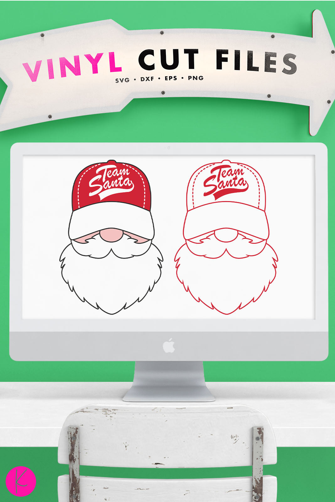 Baseball Or Softball Santa Face Svg Cut Files Kelly Lollar Designs