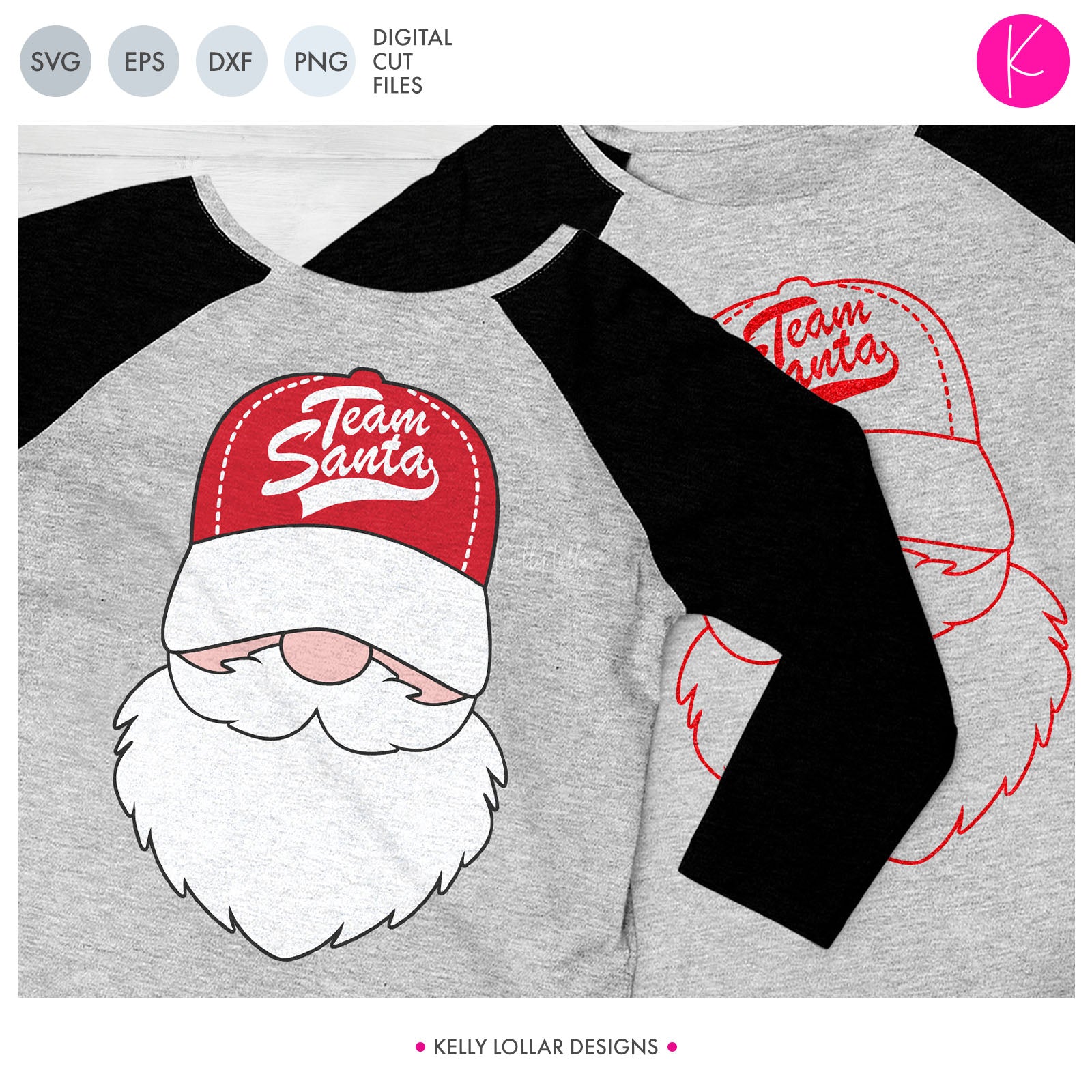 Download Baseball or Softball Santa Face SVG Cut Files | Kelly ...