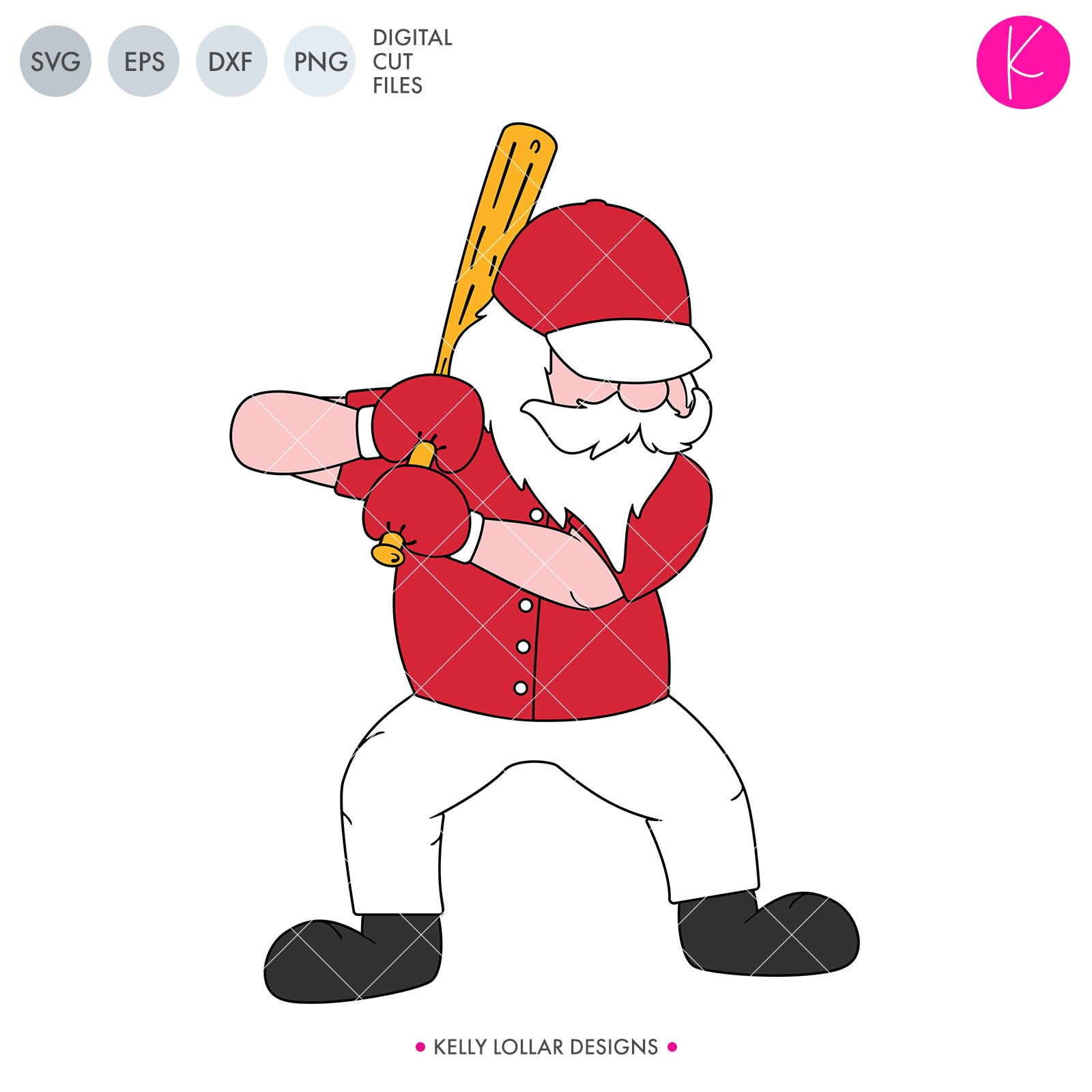 Download Baseball Or Softball Santa Claus Svg Cut Files Kelly Lollar Designs