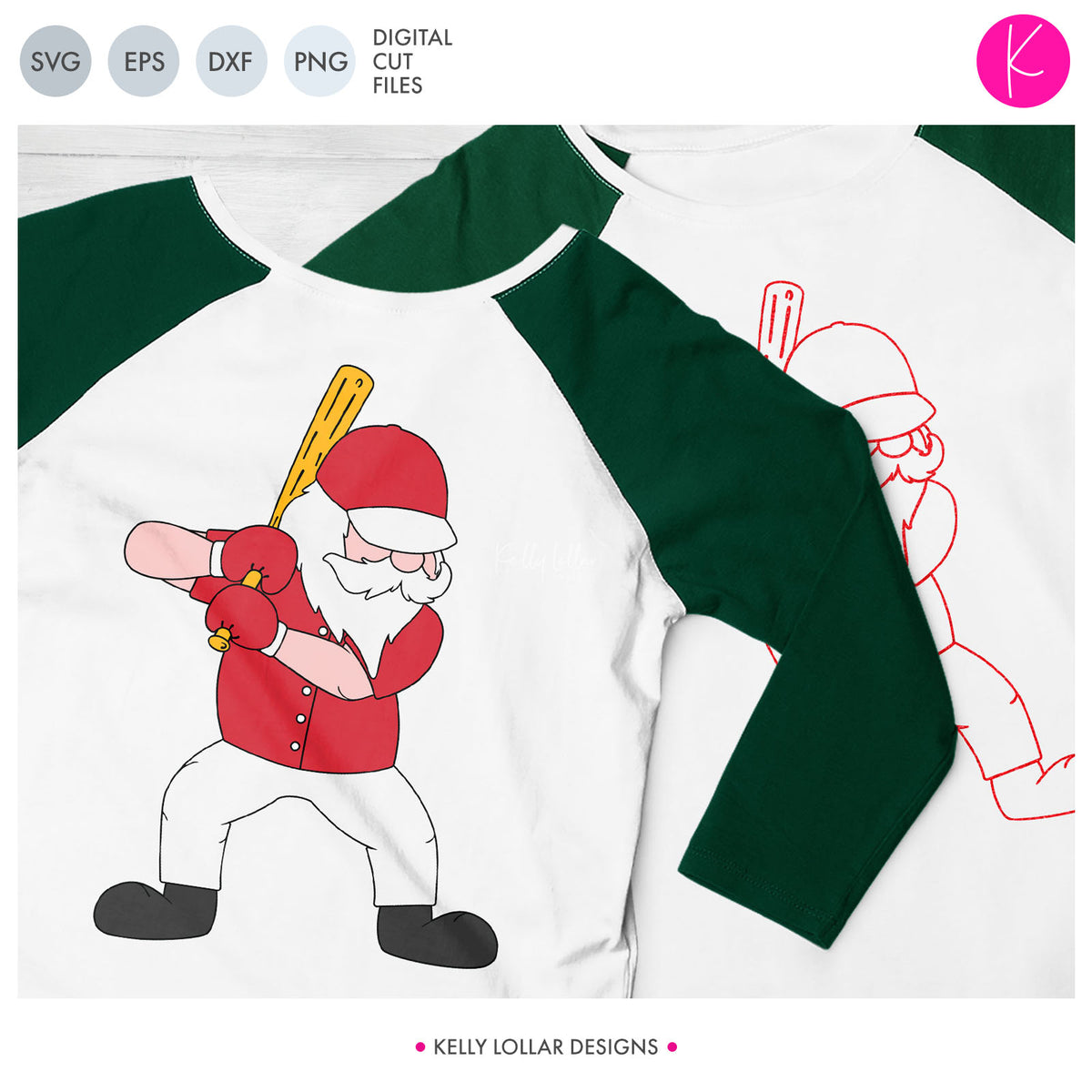 Download Baseball or Softball Santa Claus SVG Cut Files | Kelly ...