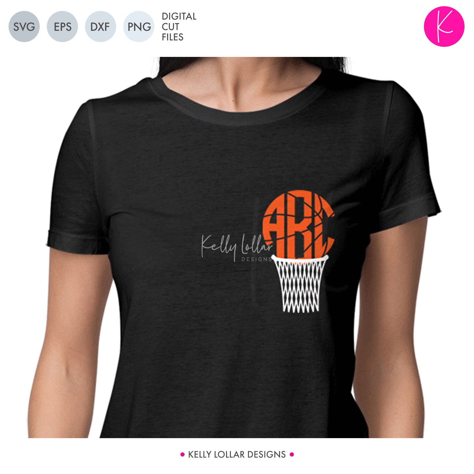 Download Basketball Hoop Monogram Svg File Kelly Lollar Designs