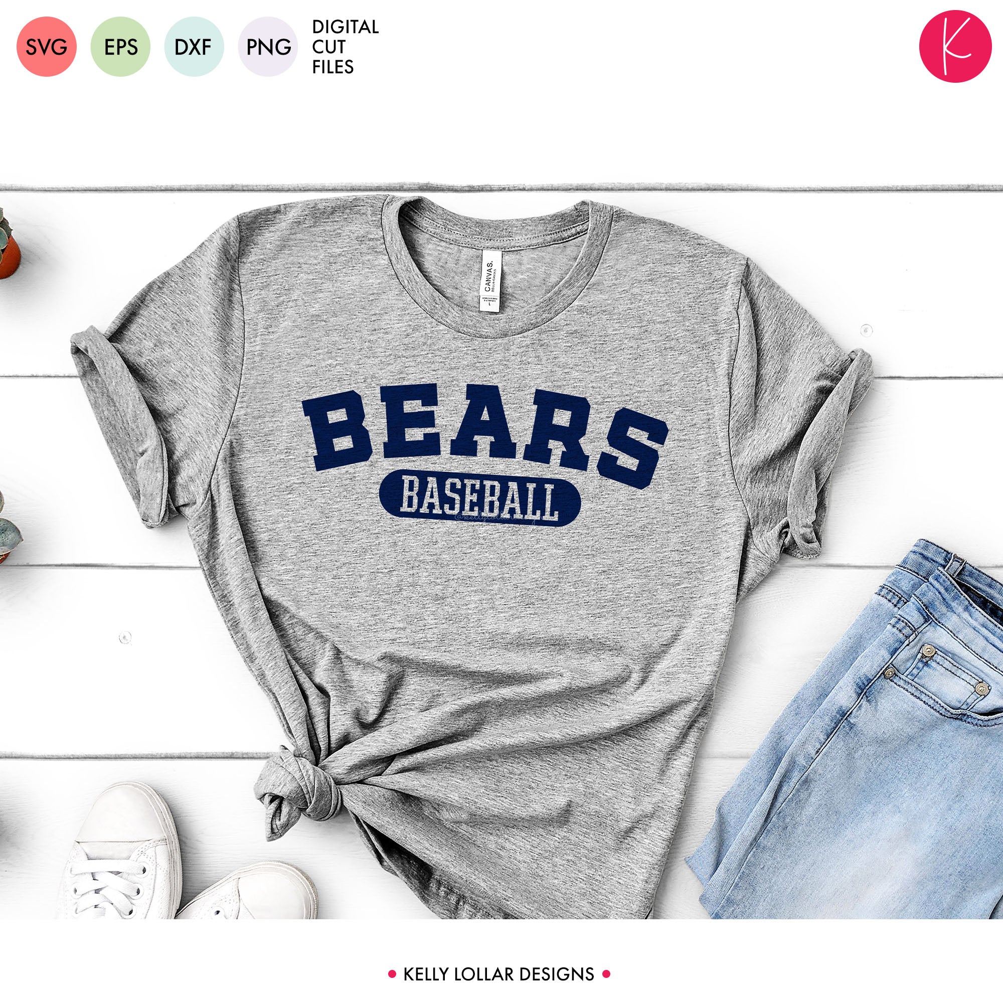 Download Bears Baseball & Softball Bundle | SVG DXF EPS PNG Cut Files - Kelly Lollar Designs