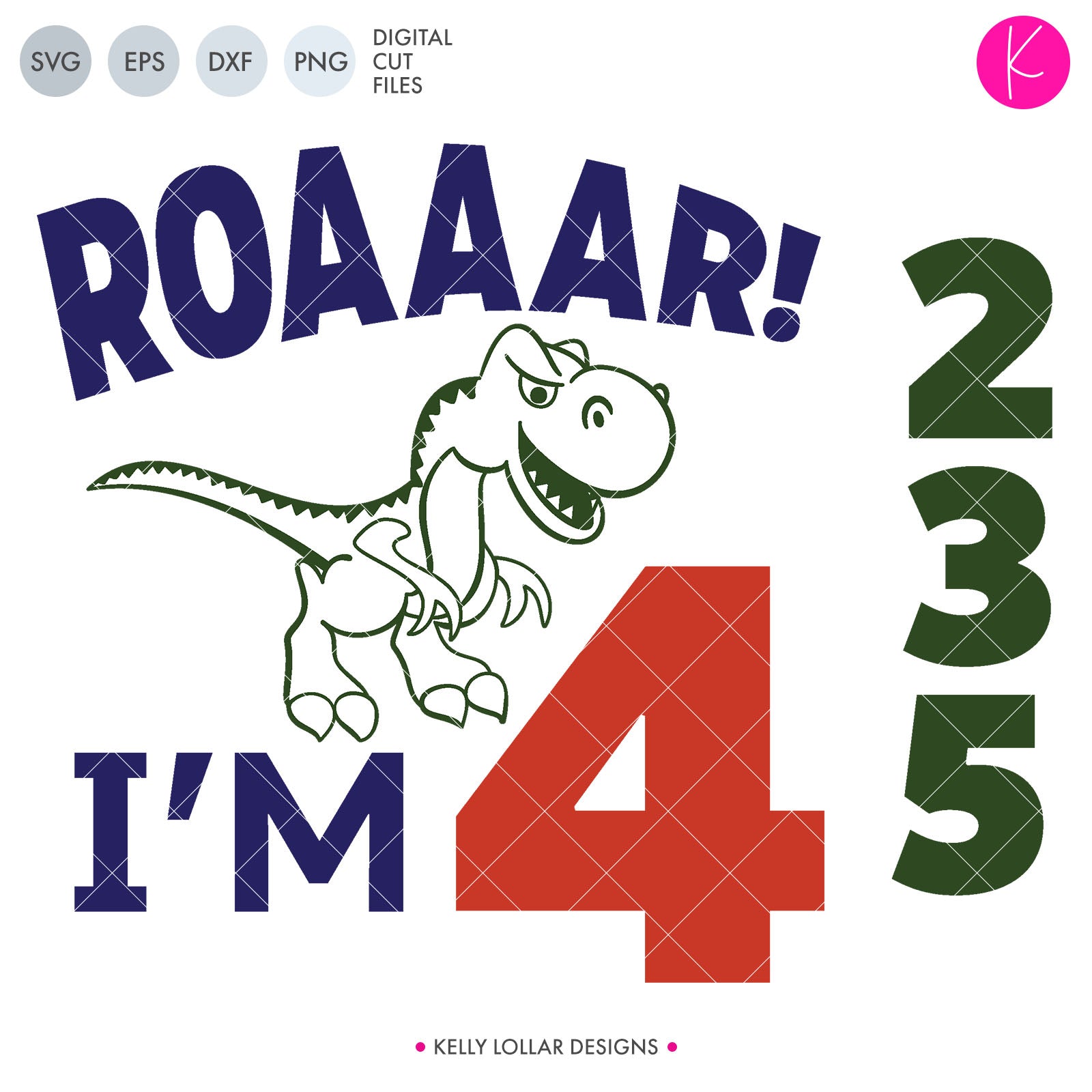 Dino Roar significa que te amo - Dinosaur Digital Download / SVG Cricut,  Silhouette / Svg, Pdf, Png, Eps, Ai files