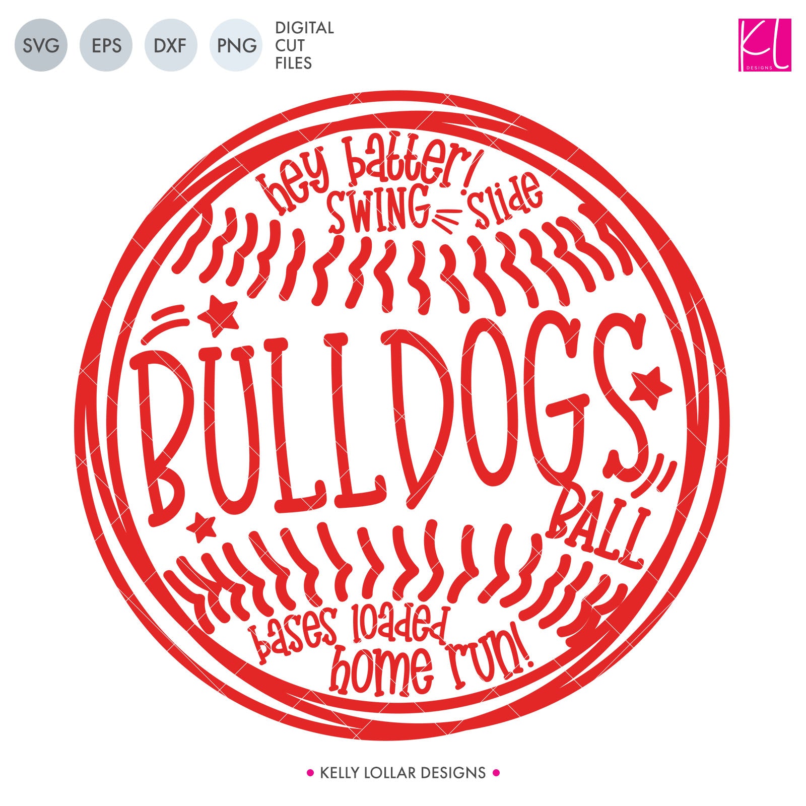 Download Bulldogs Baseball Softball Bundle Svg Dxf Eps Png Cut Files Kelly Lollar Designs