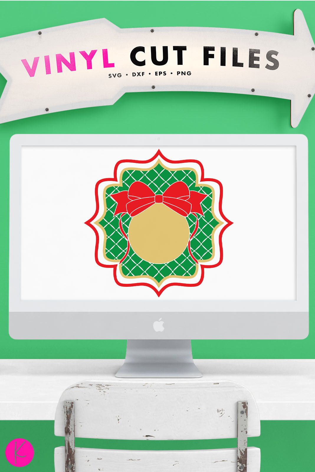 Download Christmas Ornament Monogram Frame SVG File | Kelly Lollar ...
