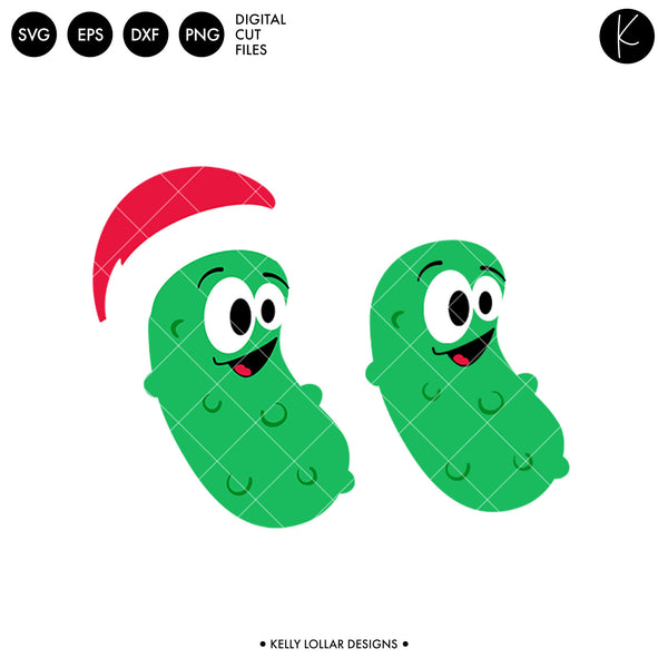 Christmas Pickle | SVG DXF EPS PNG Cut Files - Kelly Lollar Designs