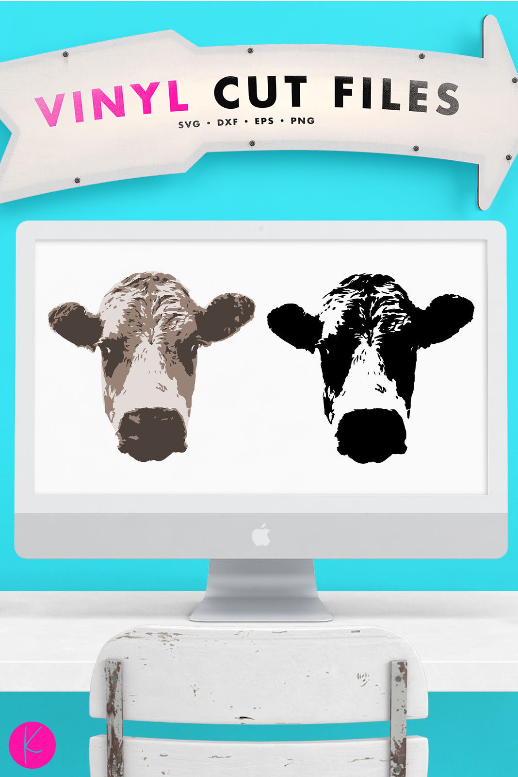 Download Abstract Style Cow Svg File Kelly Lollar Designs