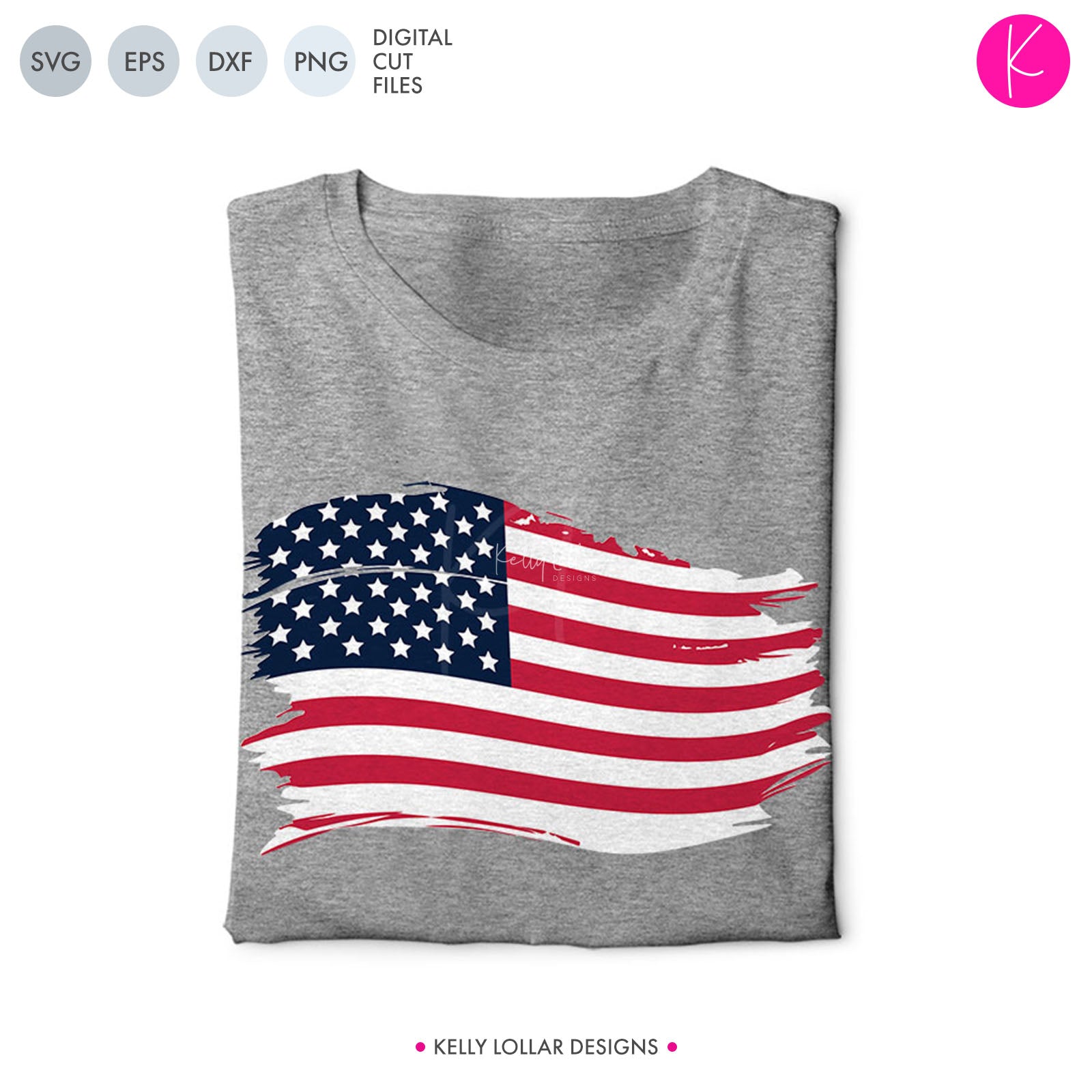 Download Distressed American Flag SVG Cut File | Kelly Lollar Designs