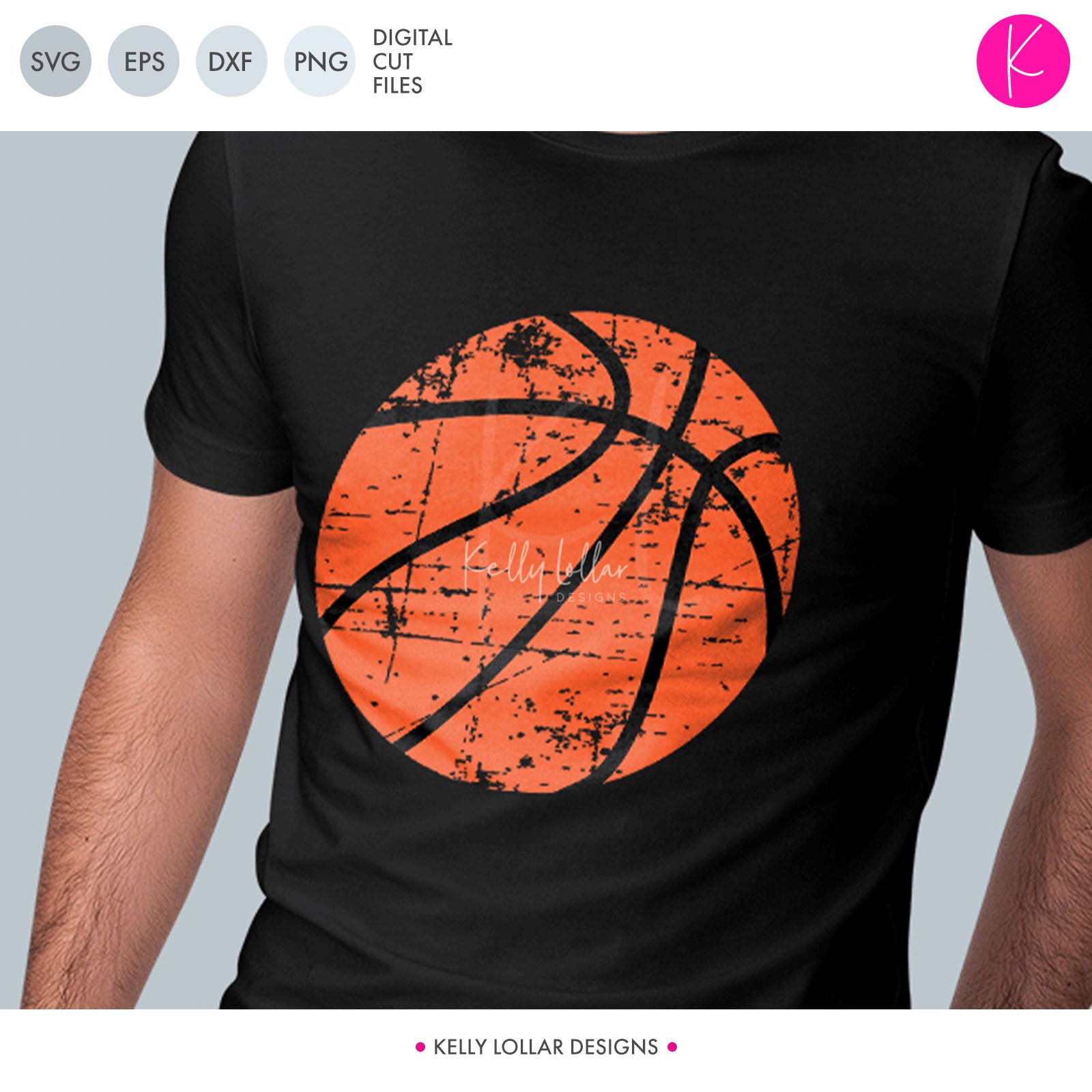 Distressed Basketball Svg File Kelly Lollar Designs